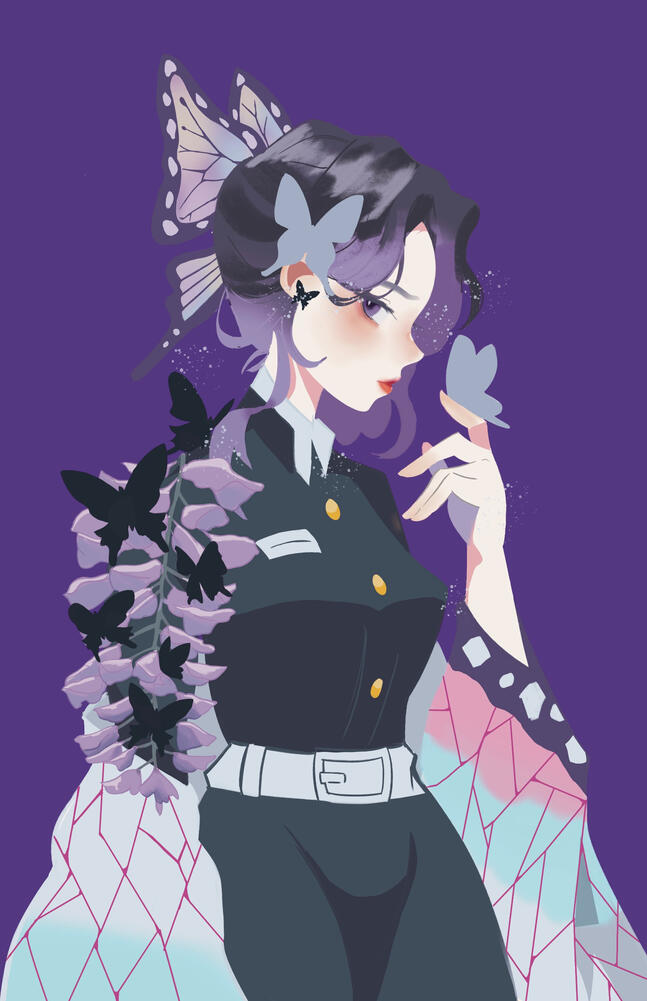 Digital Painting - Shinobu from Demon Slayer